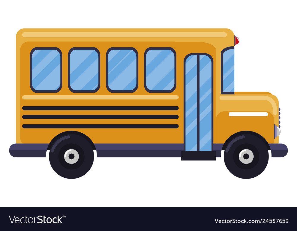 Bus school isolated icon Royalty Free Vector Image