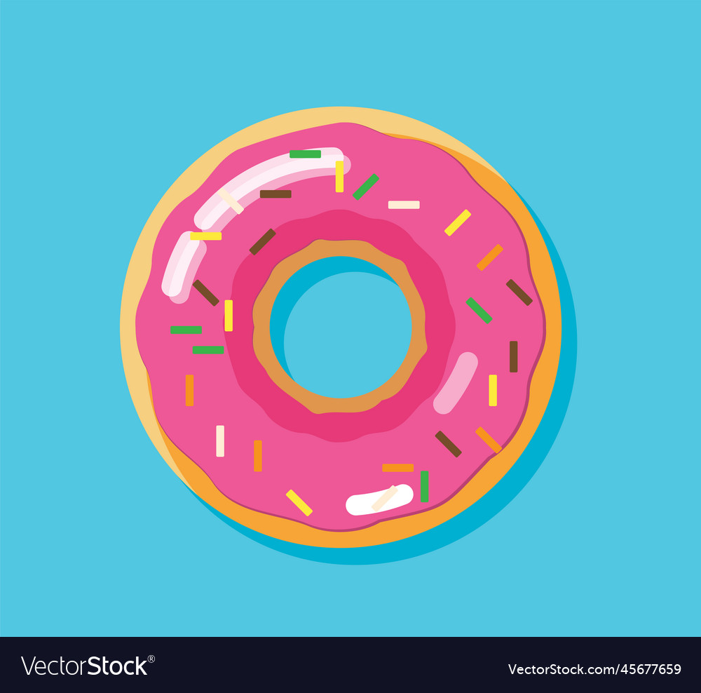 Donut isolate element Vector Image Donut isolate element