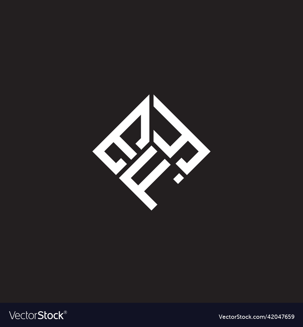 Efy letter logo design on black background