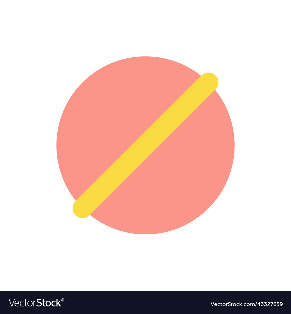 Failure occurred flat color ui icon vector image Failure occurred flat color ui icon