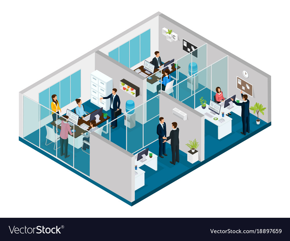 Isometric Law Firm Concept Royalty Free Vector Image