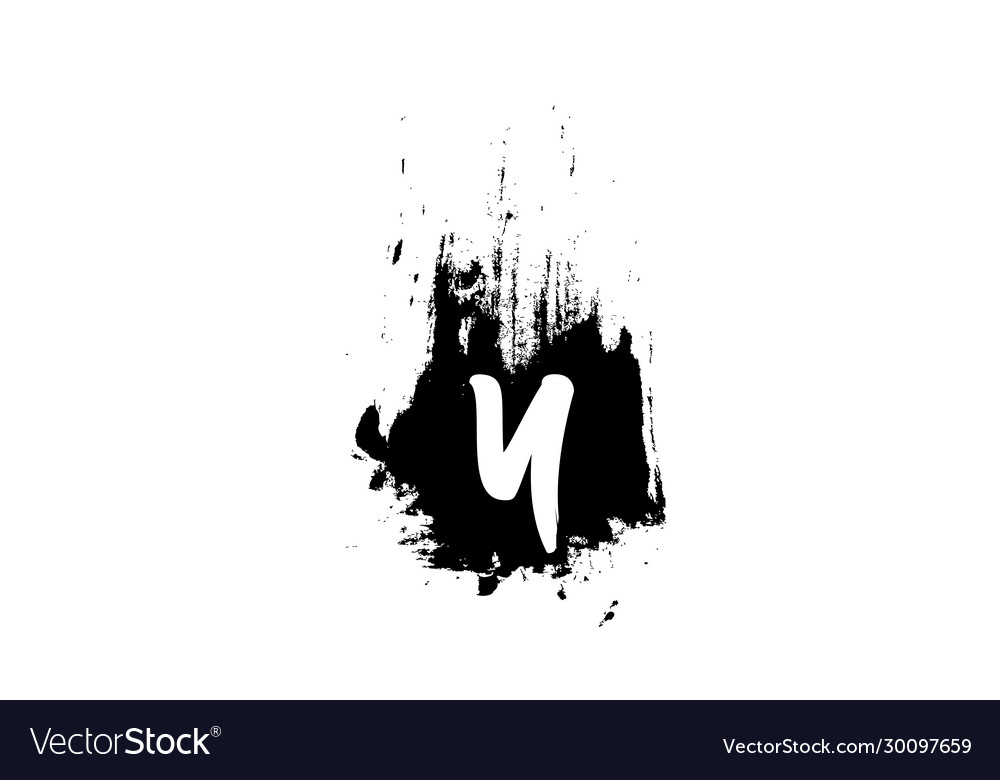 Letter y grunge vintage alphabet logo