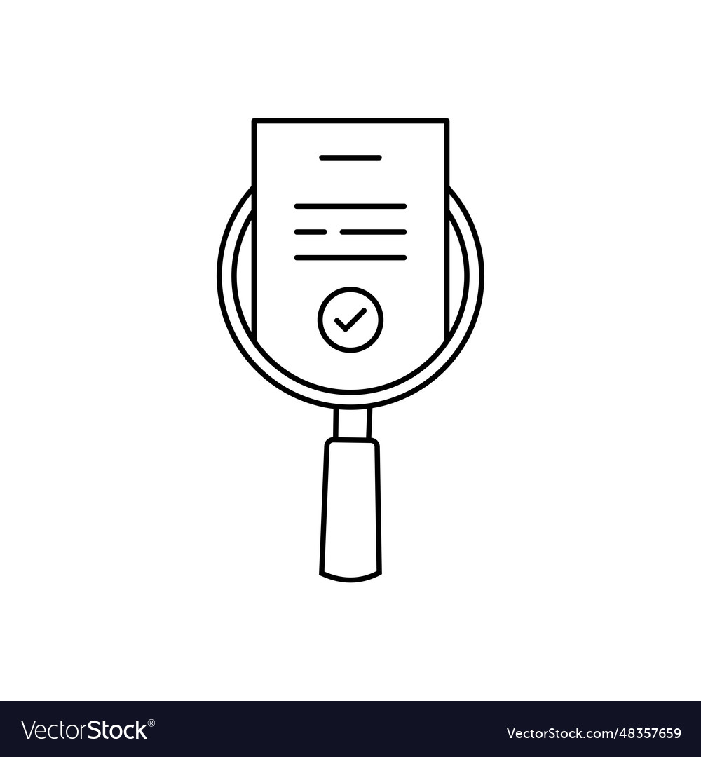 Linear evaluate result icon like assess report vector image Linear evaluate result icon like assess report