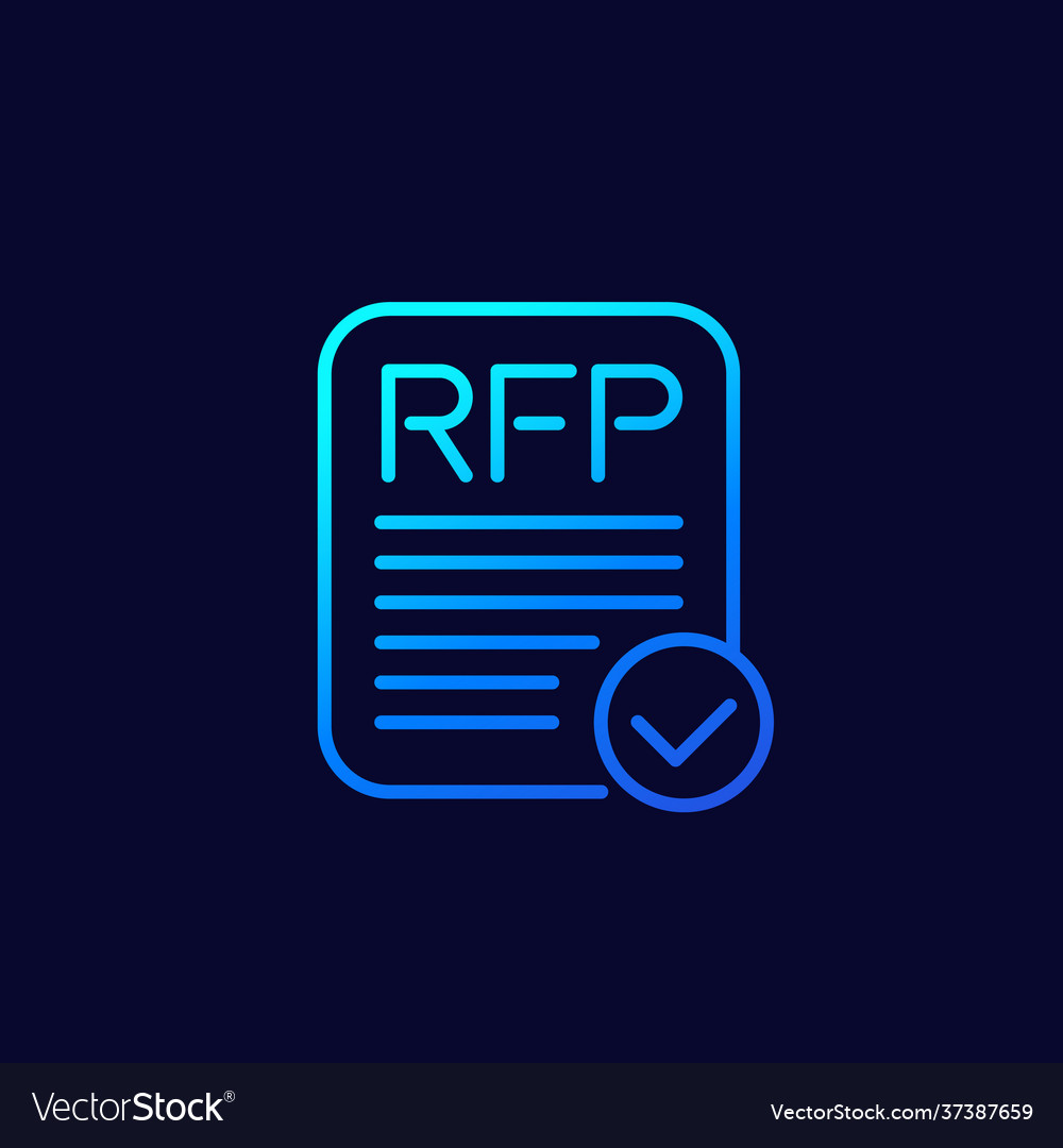 Rfp line icon for web