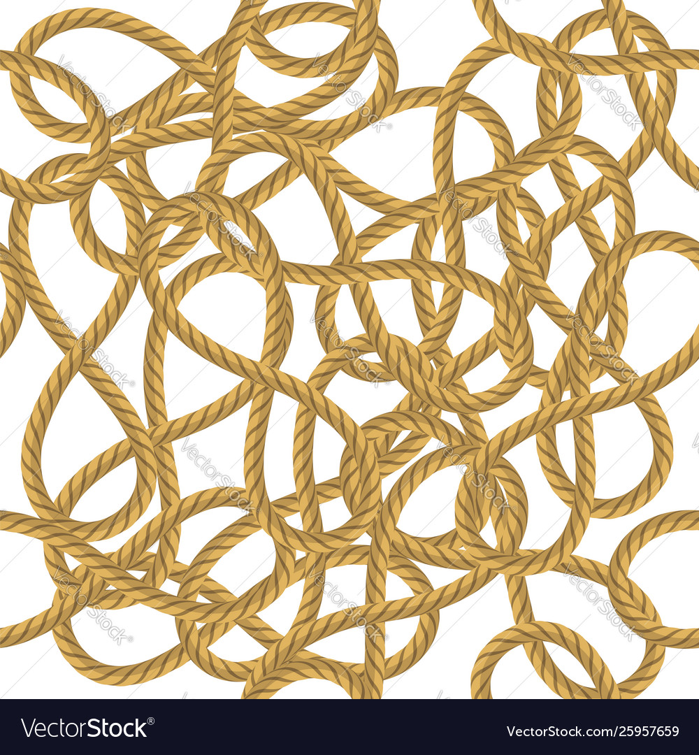 Rope seamless pattern on white background