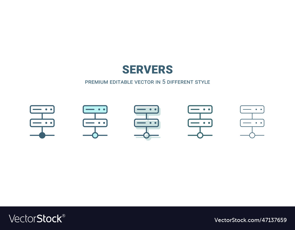 Server Icon Set - 5 Styles