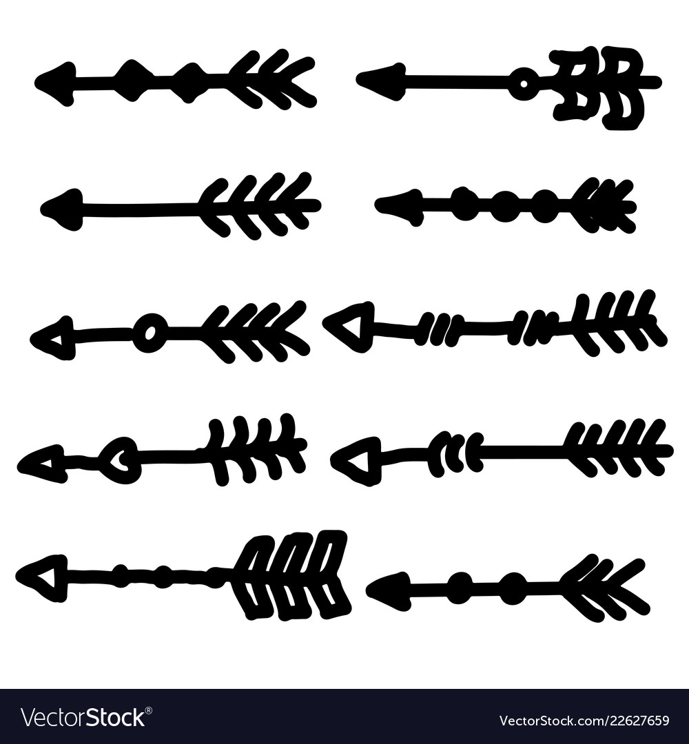 Set of boho arrows Royalty Free Vector Image - VectorStock