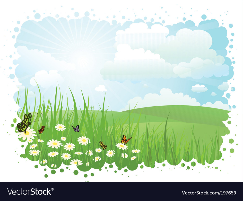 Summer landscape Royalty Free Vector Image - VectorStock