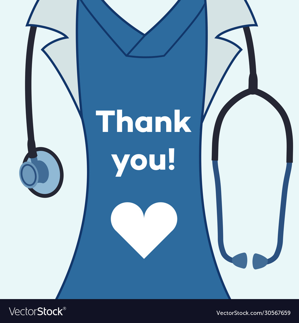 Thank you doctors and nurses Royalty Free Vector Image