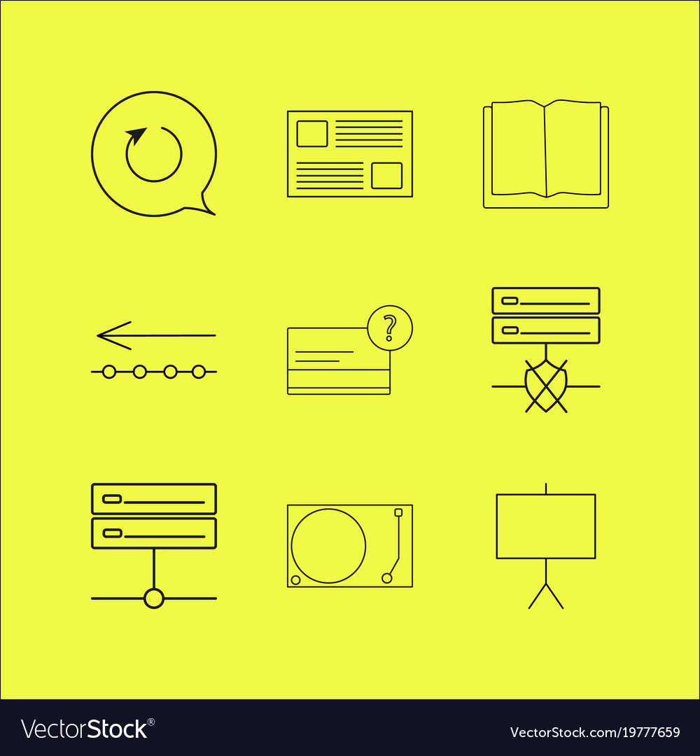 Web linear icon set simple outline icons