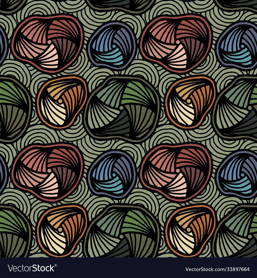 Abstract patterns seamless color doodle sketch vector image Abstract patterns seamless color doodle sketch