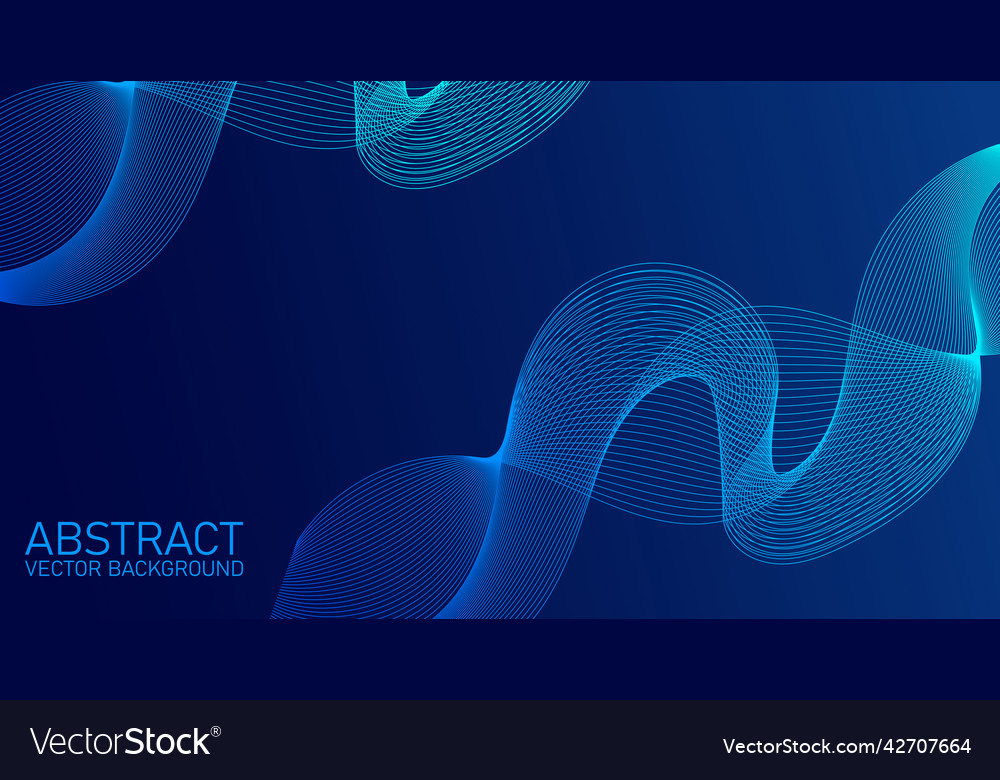 Abstract wave element for design stylized line vector image Abstract wave element for design stylized line