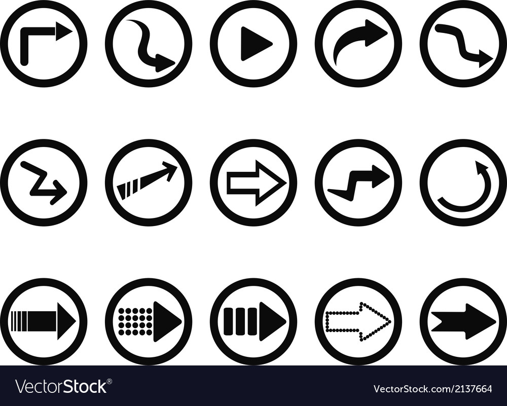 Arrow buttons set