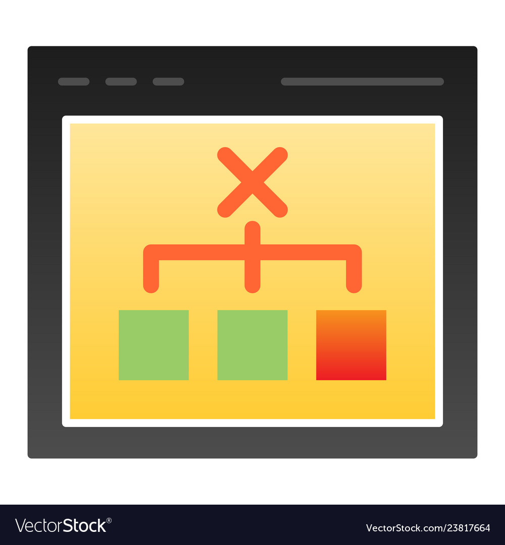 Browser with choice flat icon computer decision