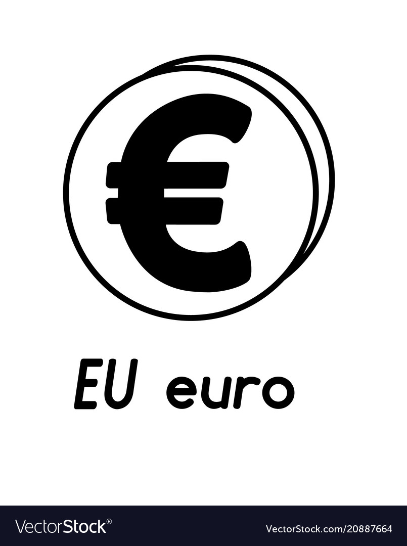 Coin with euro sign