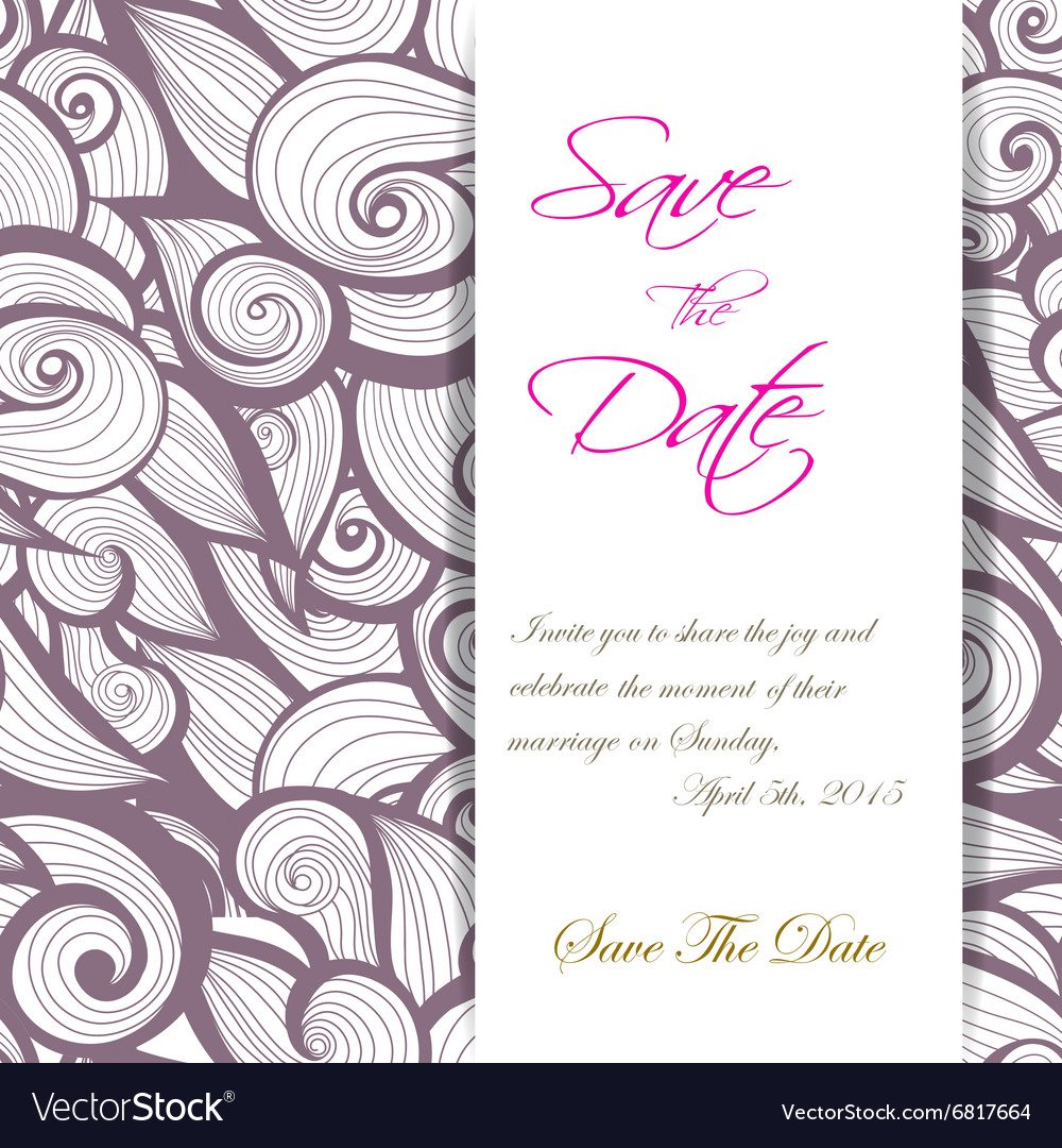 Curl abstract wedding card with multicolored waves