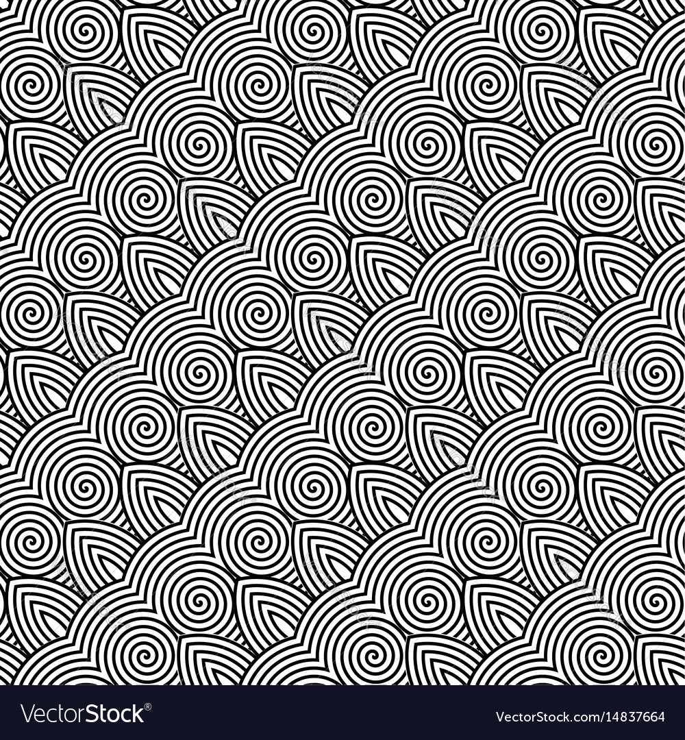 Design seamless monochrome waving pattern
