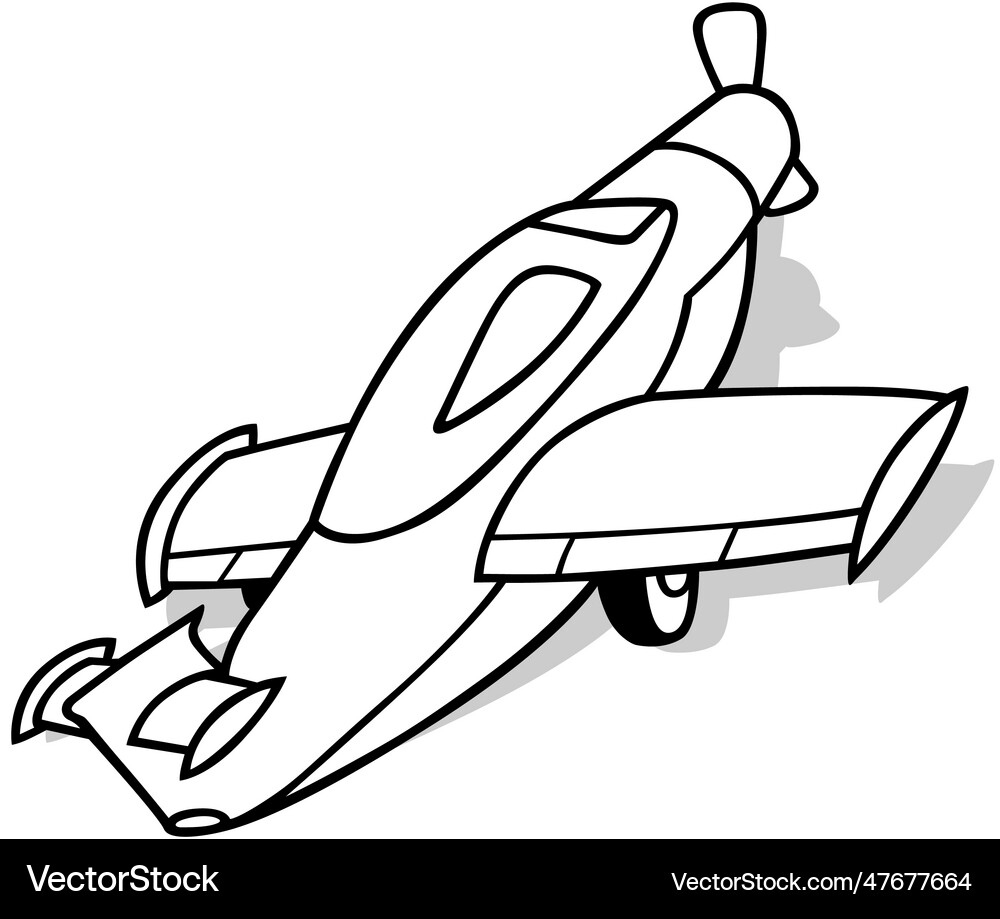 Drawing of a airplane from rear view Royalty Free Vector