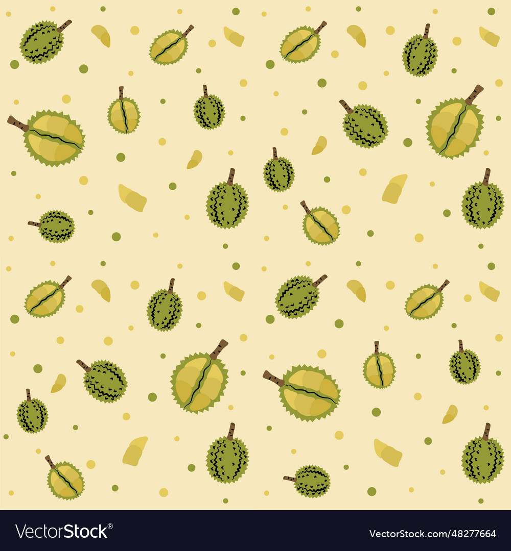 Durian and circle pattern seamless