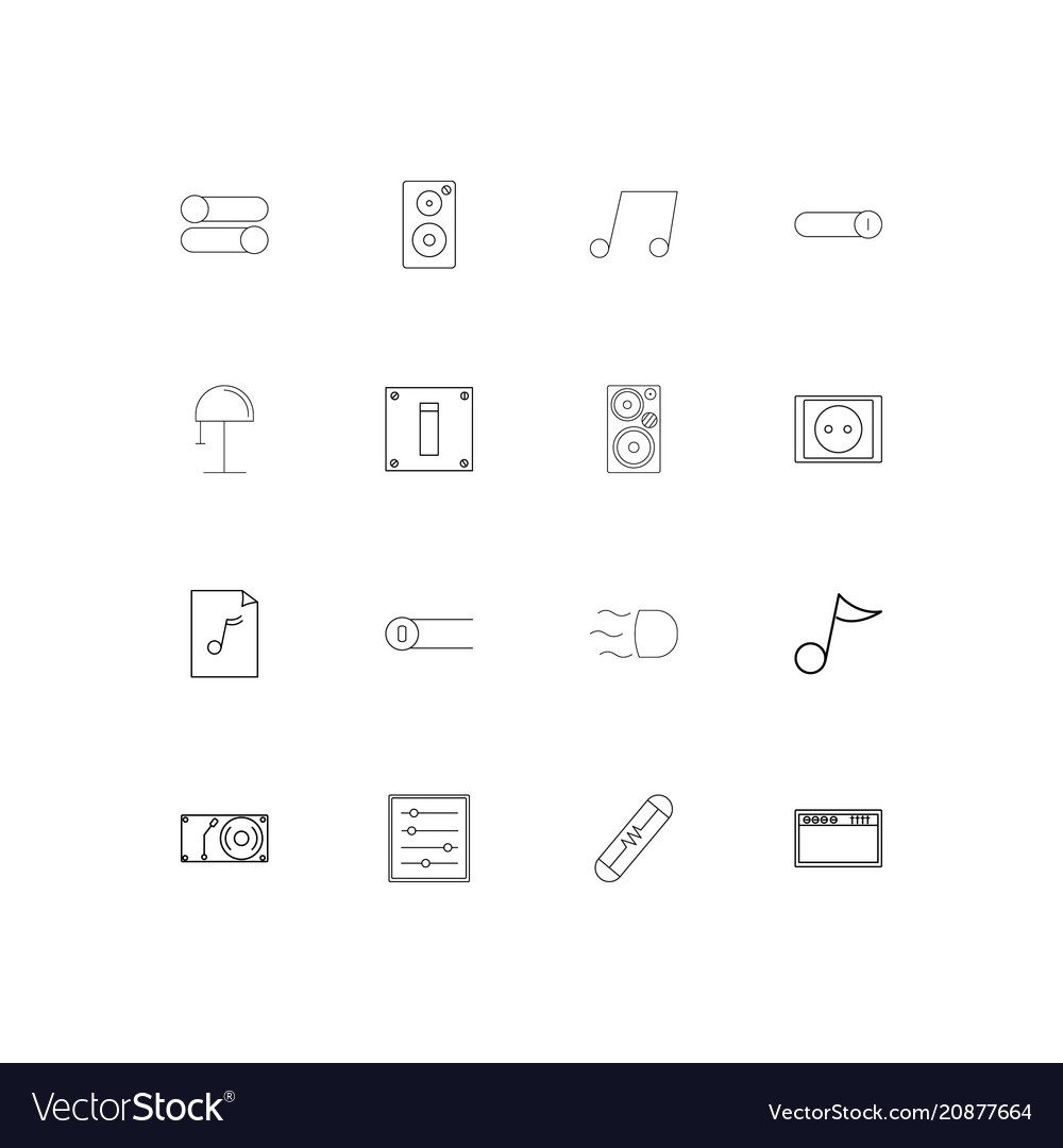 Electrical linear thin icons set outlined simple