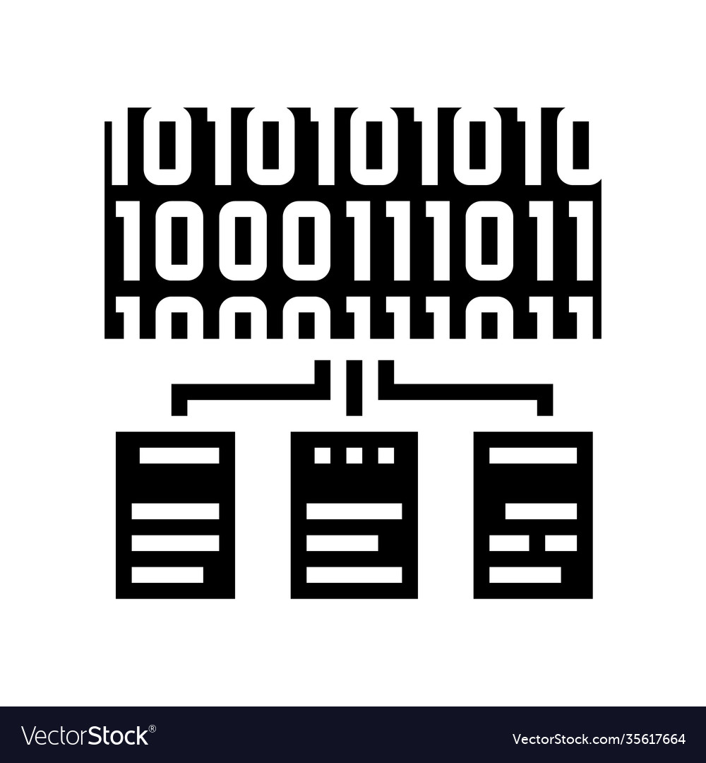 Files encryption glyph icon