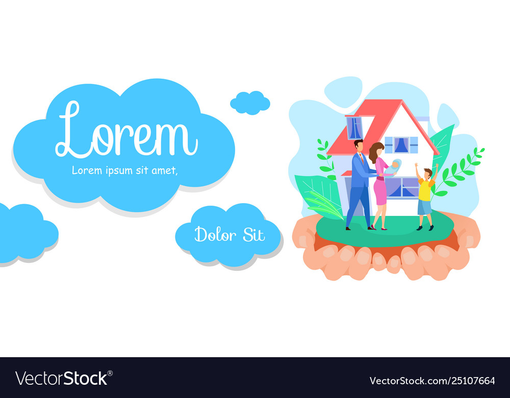 Home Loan Agency Service Banner Template Vector Image