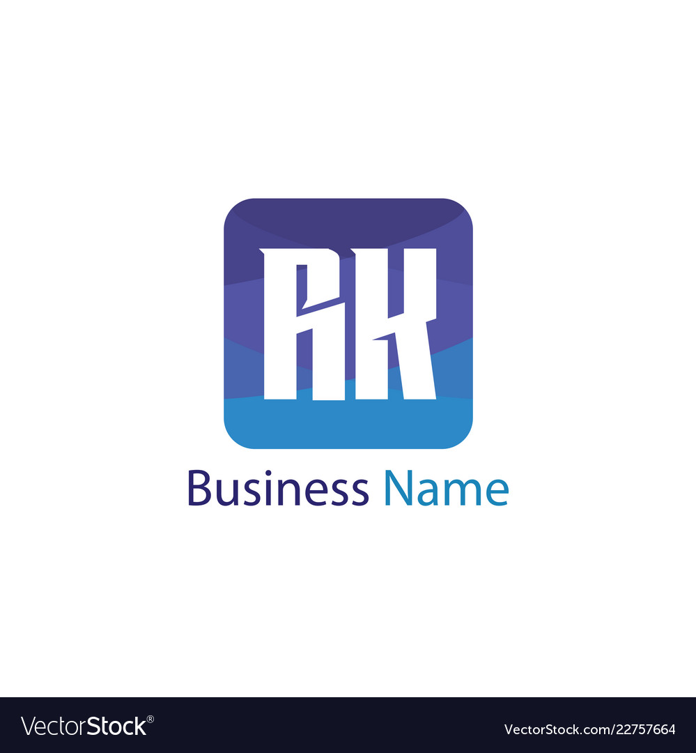 Initial letter rk logo template design