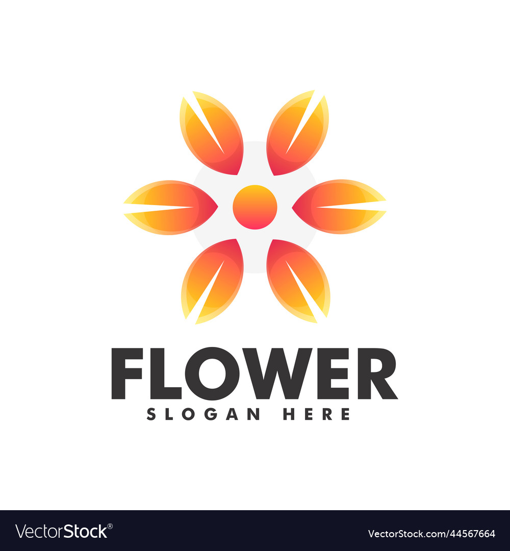 Logo flower gradient colorful style