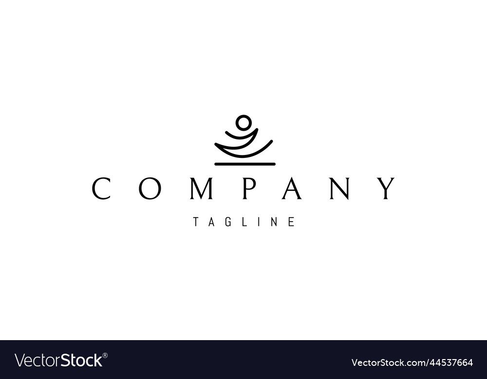 Logo on which an abstract image of a monk vector image Logo on which an abstract image of a monk