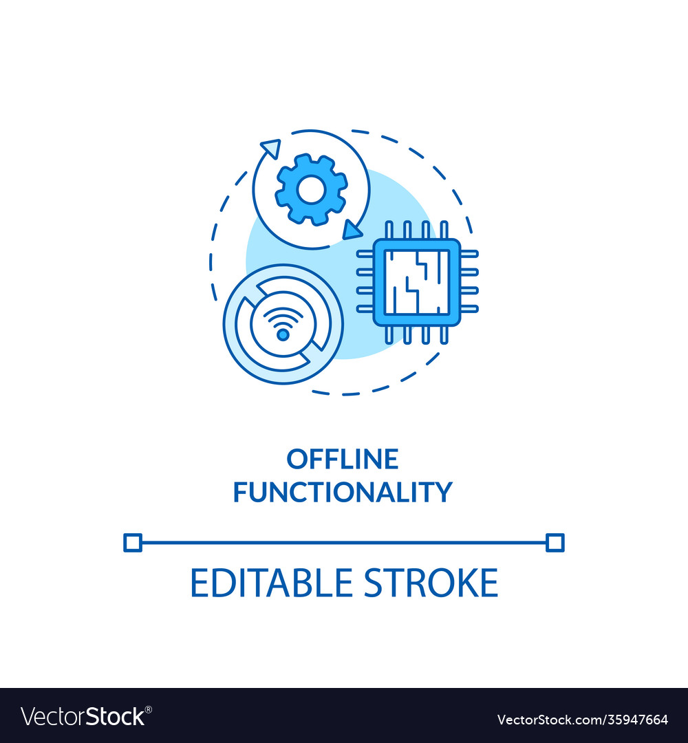Offline functionality concept icon