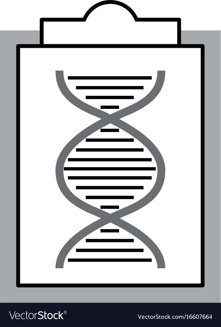 Paper clipboard with dna molecule