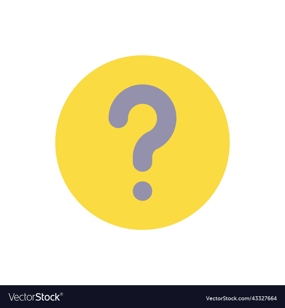 Question mark flat color ui icon Vector Image Question mark flat color ui icon