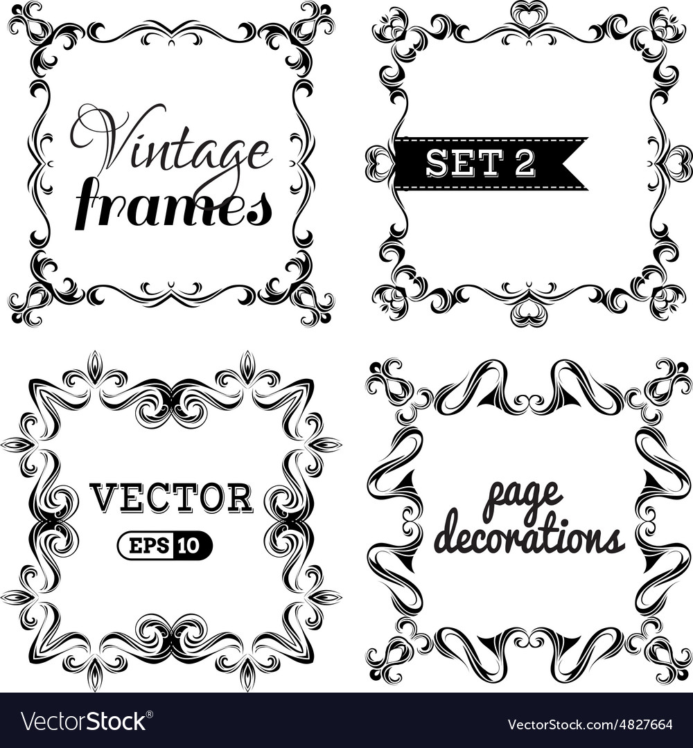 Set 2 retro vintage frames