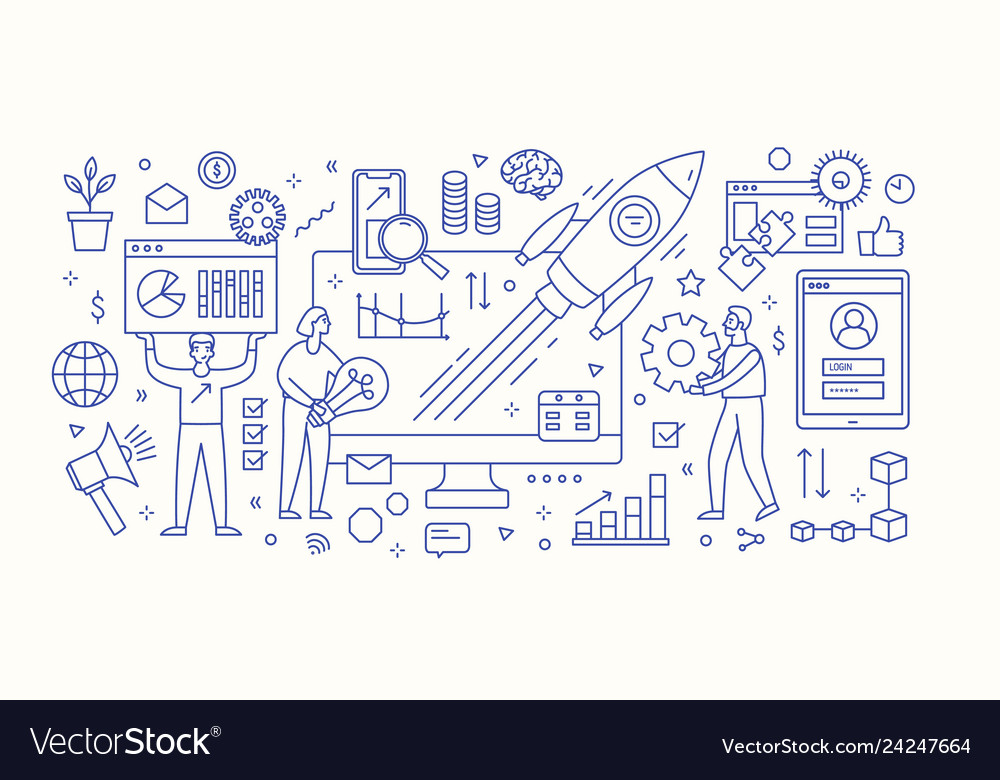 Startup Launch Banner - Tech & Innovation