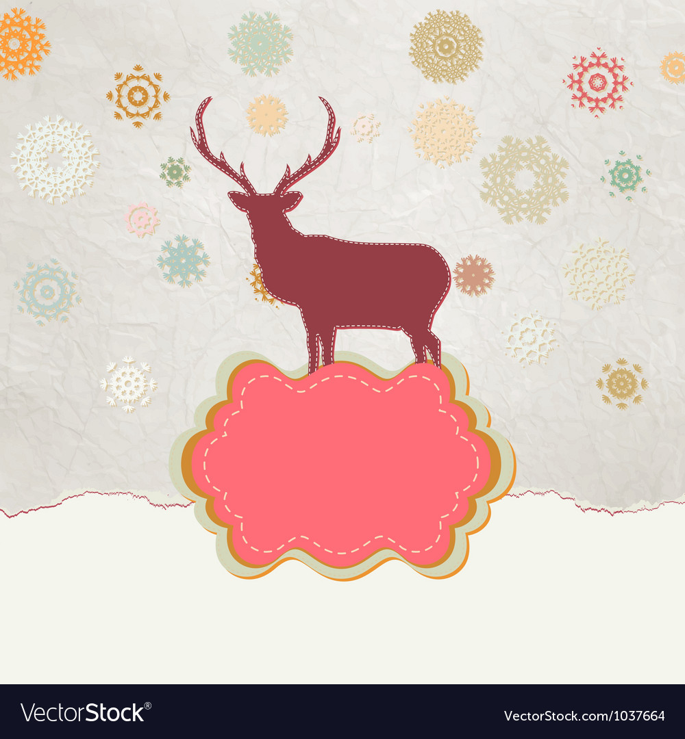Vintage christmas deer pattern