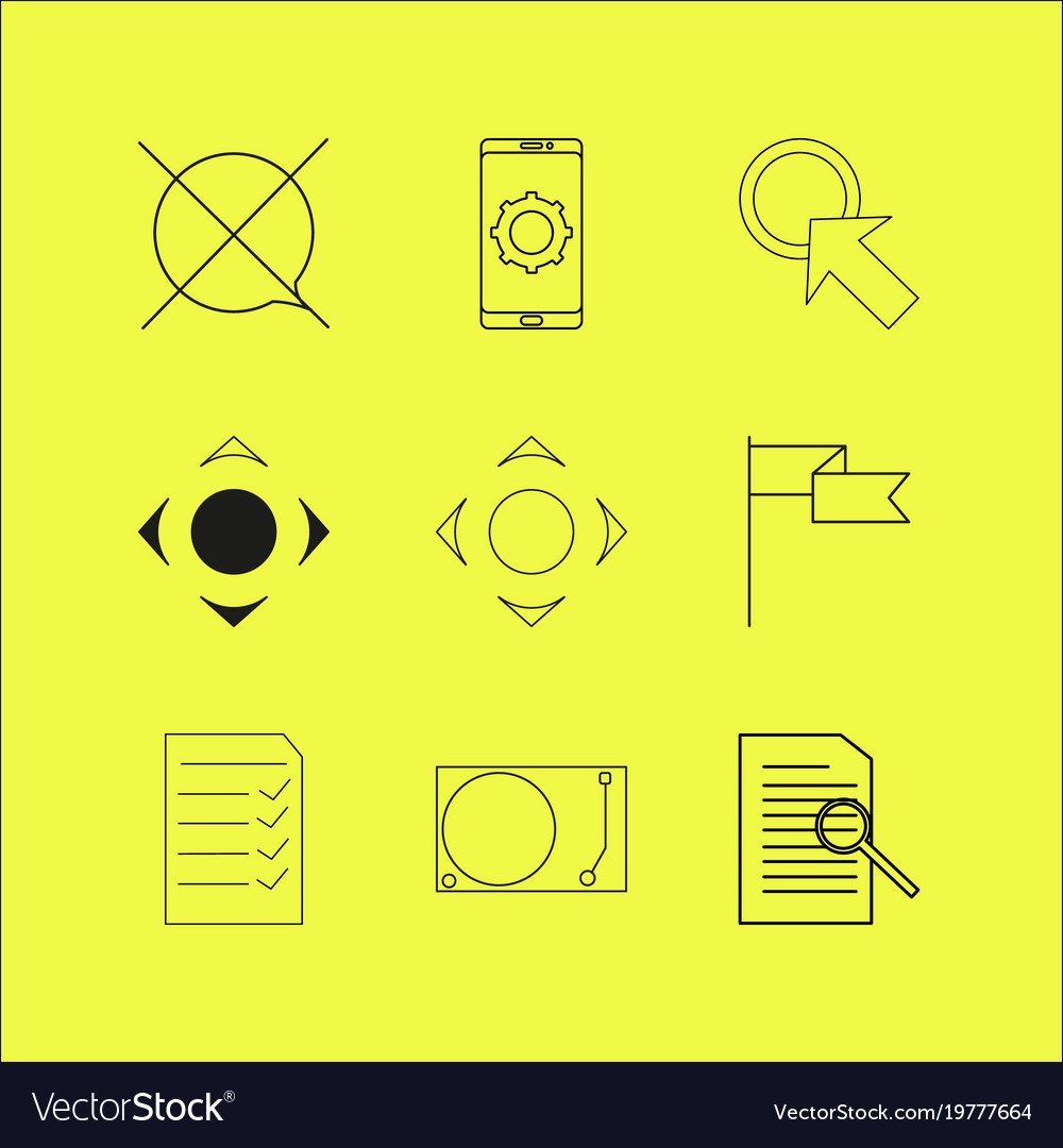 Web linear icon set simple outline icons