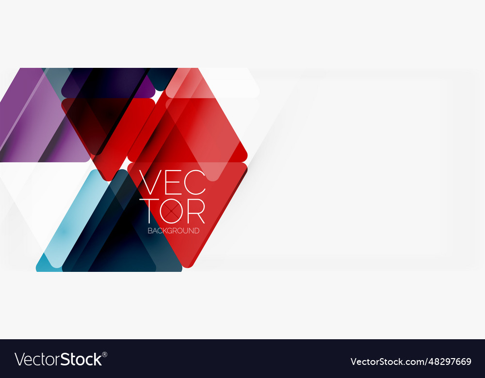 Abstract background color transparent triangles