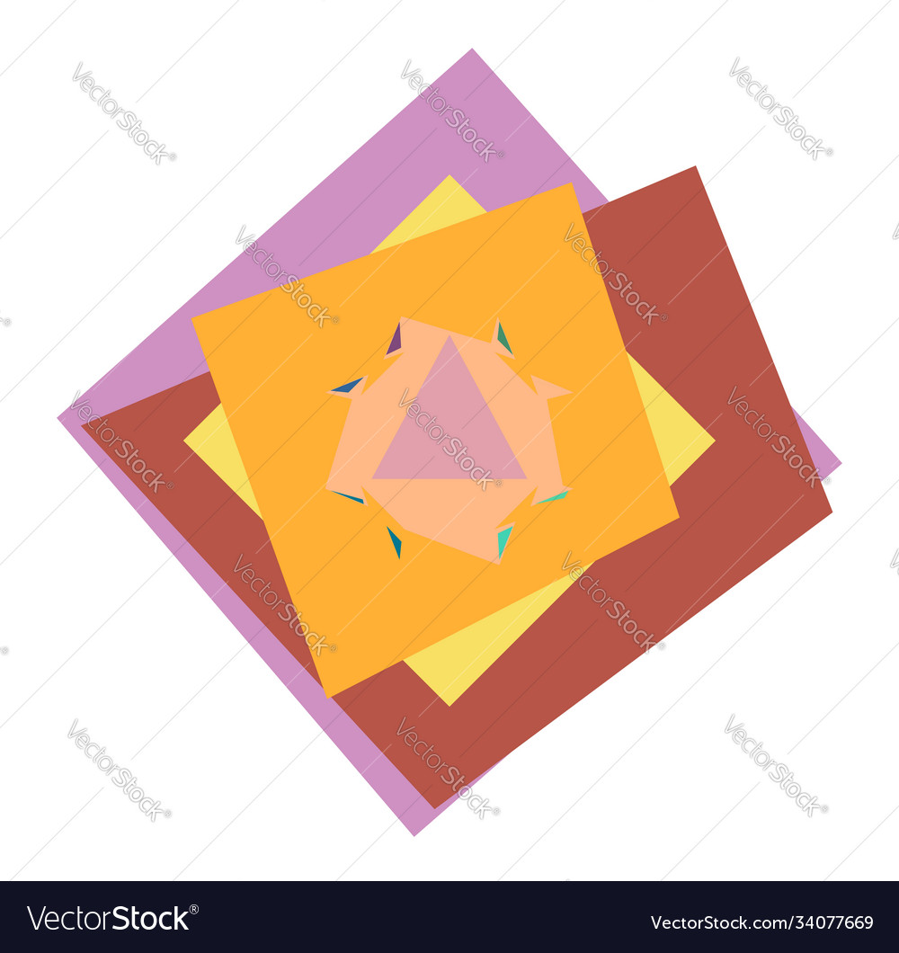 Abstract random geometry shape generative art vector image Abstract random geometry shape generative art