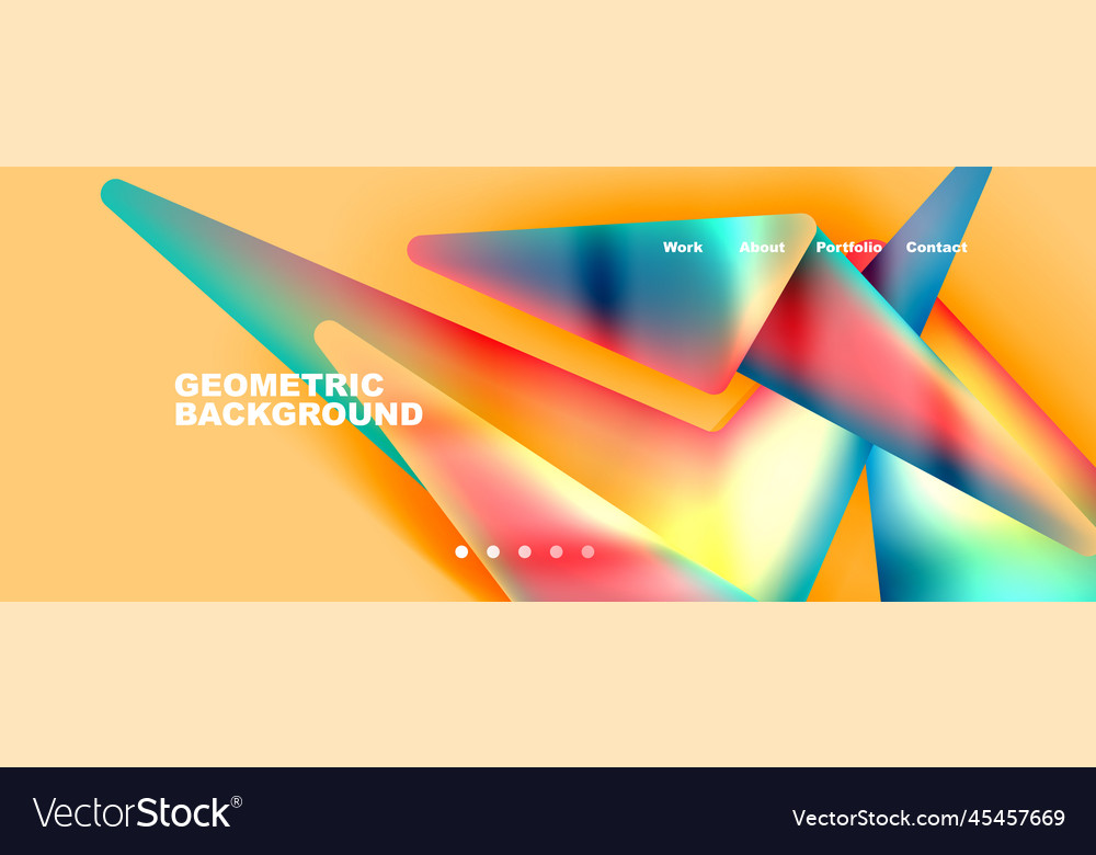 Bright colorful triangular shapes abstract