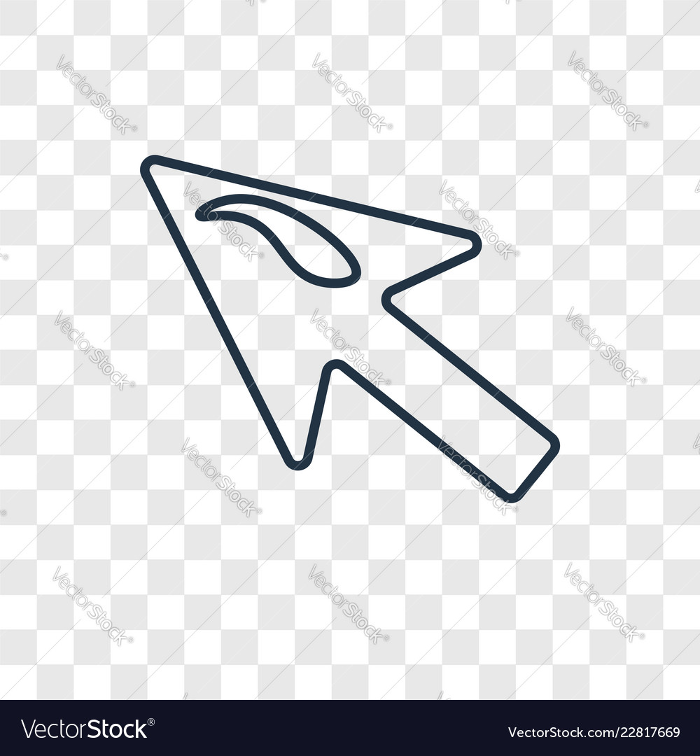 Cursor concept linear icon isolated vector image Cursor concept linear icon isolated
