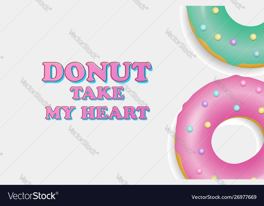 Donut set hand drawn bakery design pop art