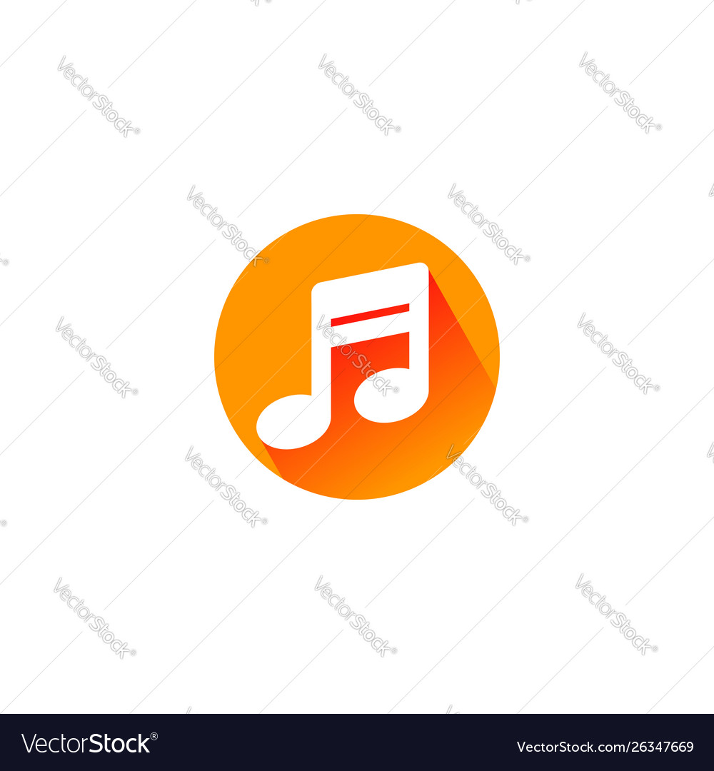 Flat music note icon design music note symbol Vector Image