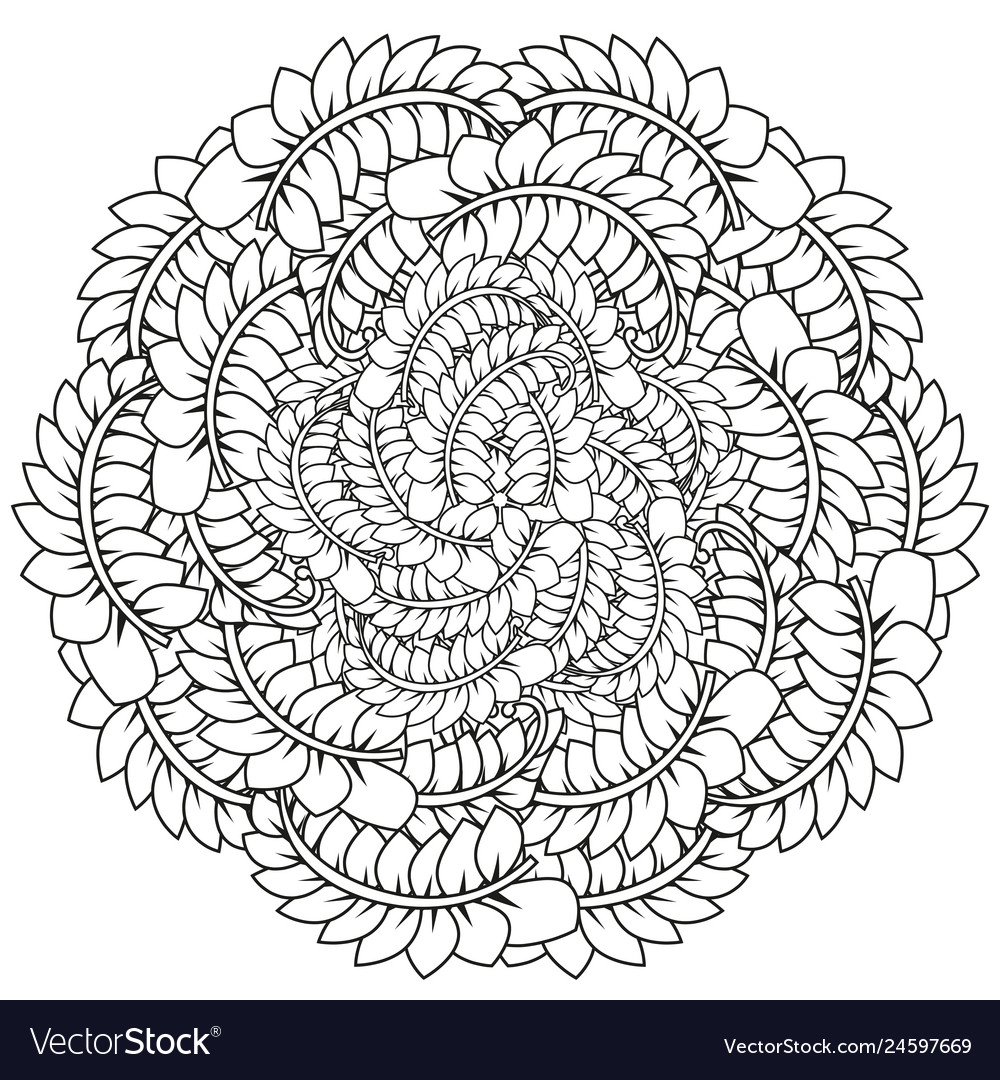 Floral mandala entangle