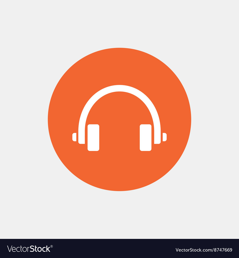 Headphones sign icon earphones button