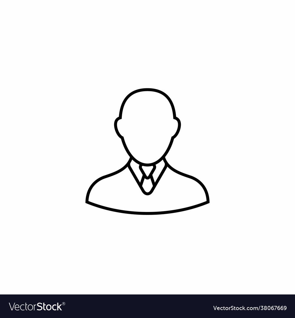 Man line icon user outline symbol businessman sign