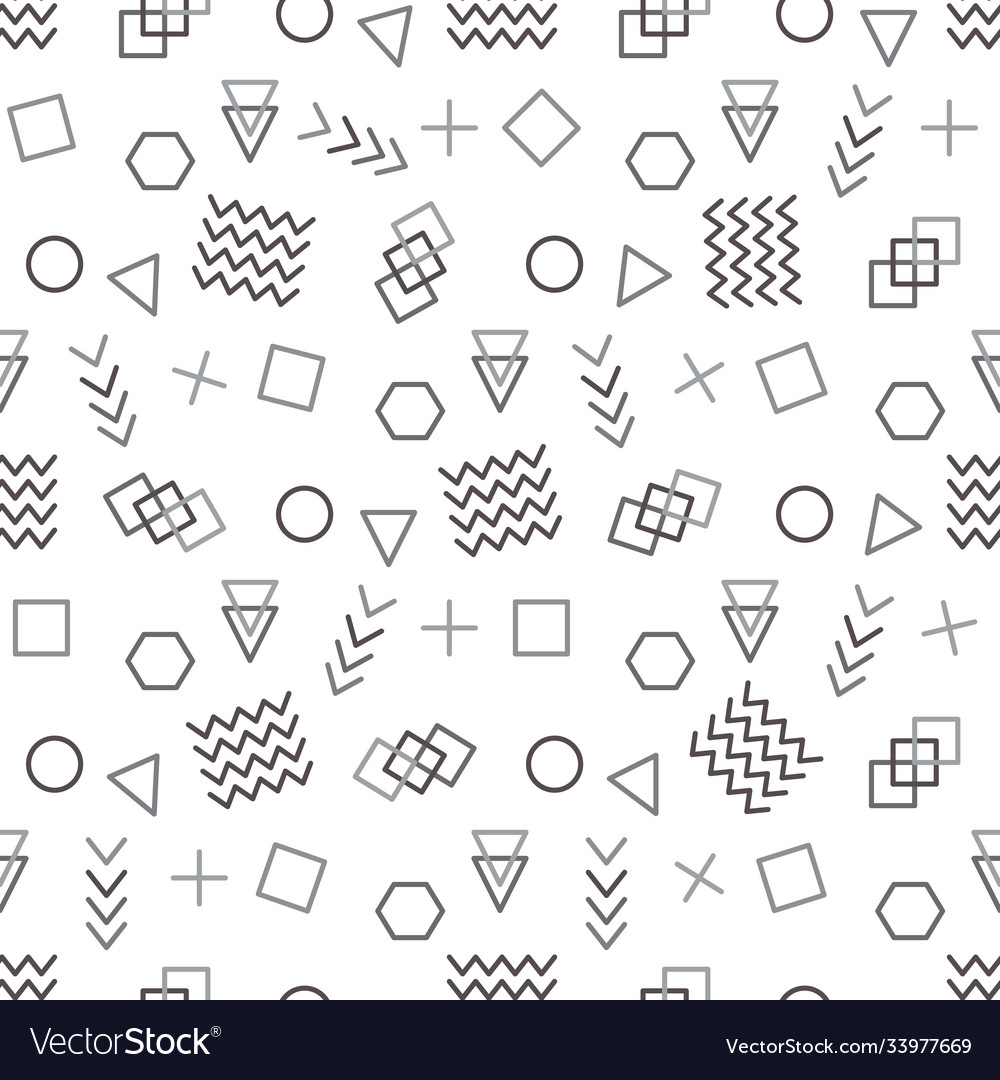 Memphis style with geometric pattern lyg vector image Memphis style with geometric pattern lyg