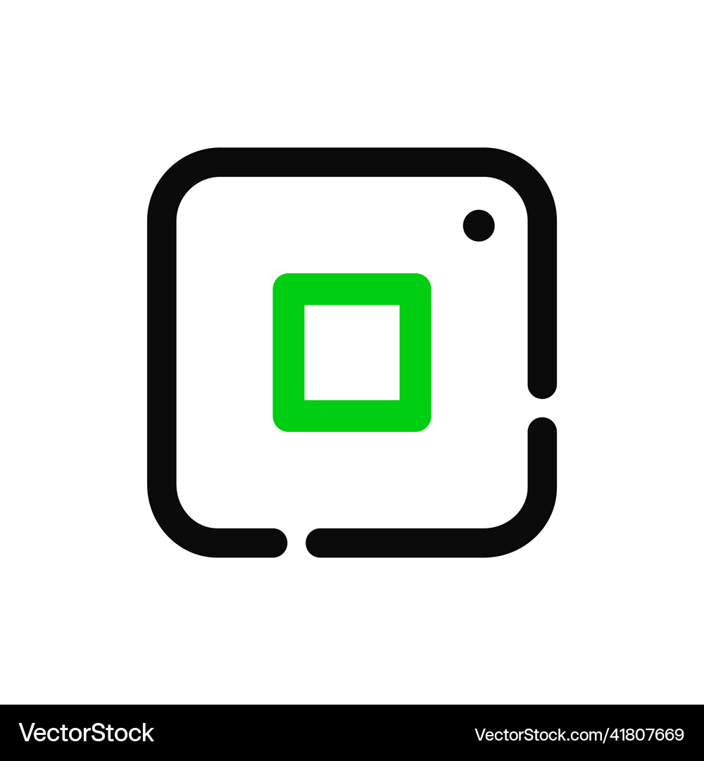 Multimedia player stop icon pixel perfect Vector Image