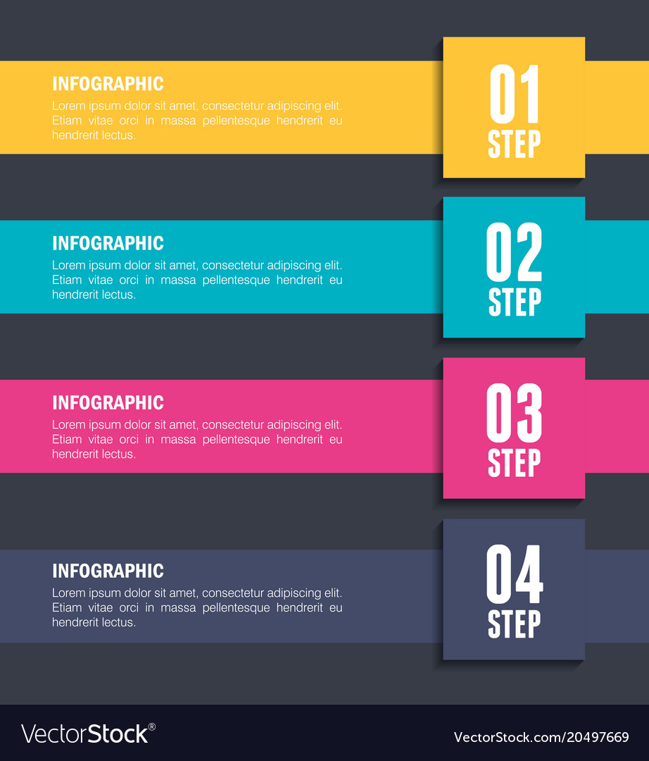 Numbers And Steps Infographic Template Royalty Free Vector