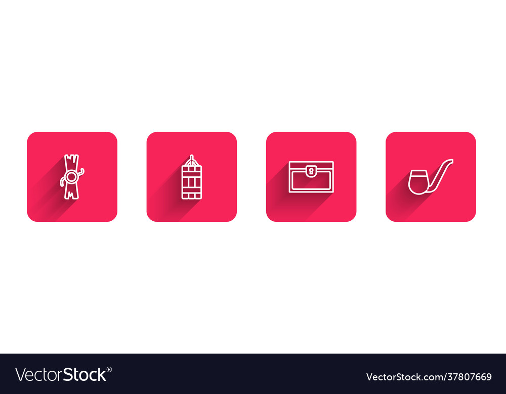 Set line decree parchment scroll dynamite bomb vector image Set line decree parchment scroll dynamite bomb