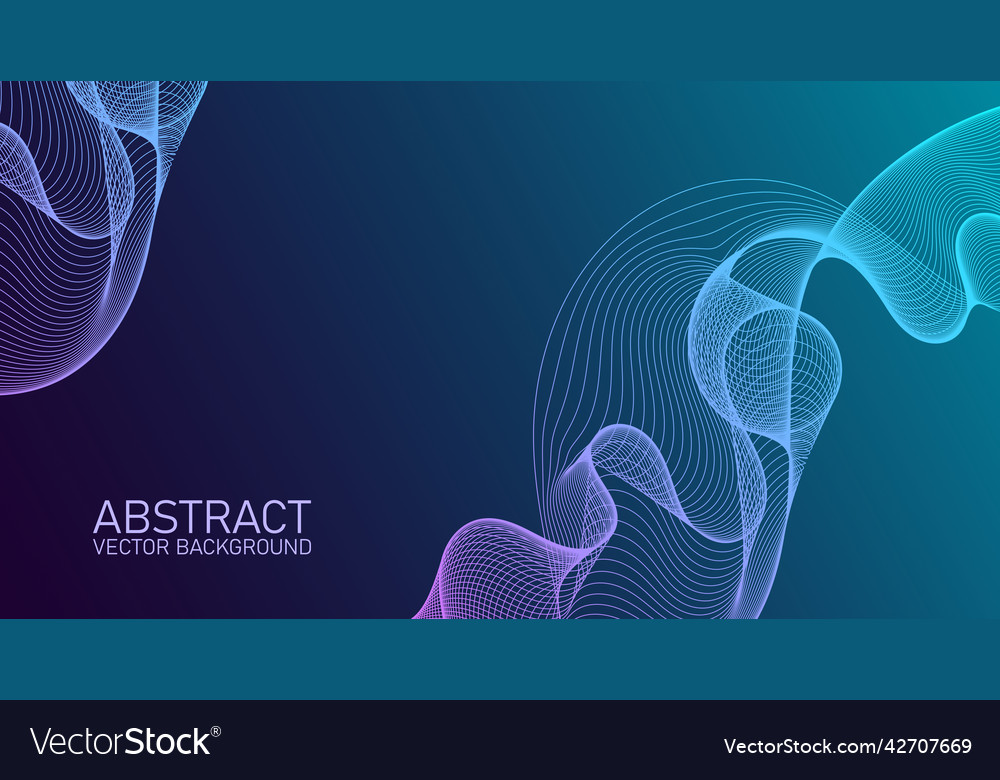 Wave lines flowing dynamic colorful for concept vector image Wave lines flowing dynamic colorful for concept